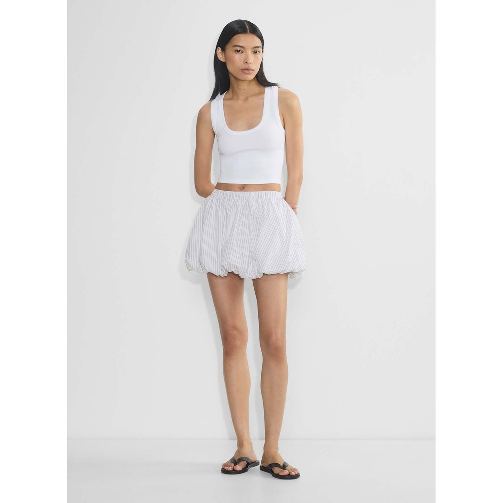 Sunday Best Bubble‎ Shorts Women XS Striped Espresso Aritzia Puffy Shorts NWT